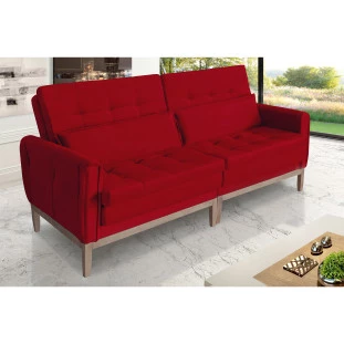 Sofá Cama Rivieira 2,10m - Vermelho