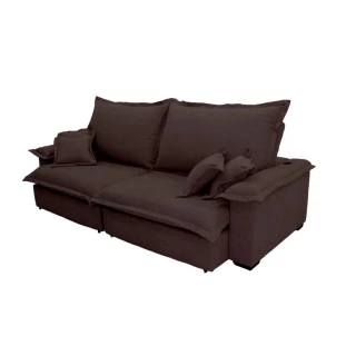 Sofá Paris 2,00m Retrátil e Reclinável Super Pillow  