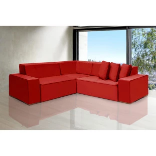 Sofá Dubai 2,57x2,57m de Canto Retrátil - Vermelho