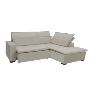 Sofá Istambul 2,60x2,10m Retrátil e Reclinável com Chaise - Bege