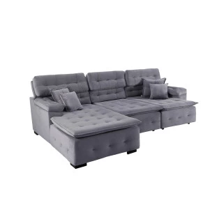 Sofá Orlando 2,80x2,10m com Chaise, Retrátil e Reclinável