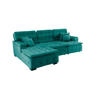 Sofá Orlando 2,80x1,70m com Chaise, Retrátil e Reclinável