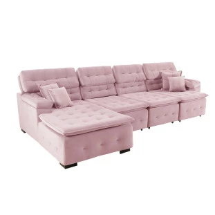 Sofá Orlando 3,45x1,90m com Chaise, Retrátil e Reclinável