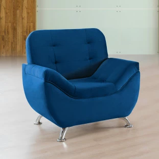 Poltrona Imperium 1,07m em Veludo Soft - Azul