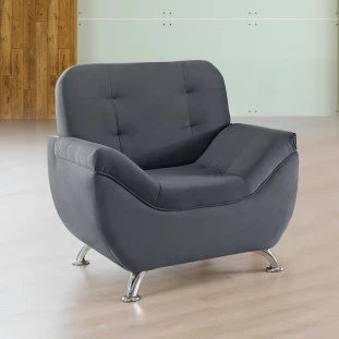 Poltrona Imperium 1,07m em Veludo Soft - Chumbo