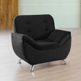 Poltrona Imperium 1,07m em Veludo Soft - Preto