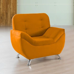 Poltrona Imperium 1,07m em Veludo Soft - Terra