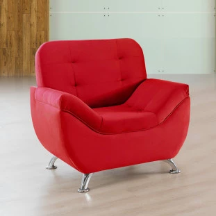 Poltrona Imperium 1,07m em Veludo Soft - Vermelho