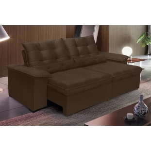 Sofá Retrátil e Reclinável Aspen 2,00m - Marrom