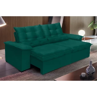 Sofá Retrátil e Reclinável Aspen 2,00m - Verde