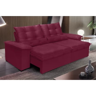 Sofá Retrátil e Reclinável Aspen 2,00m - Vinho