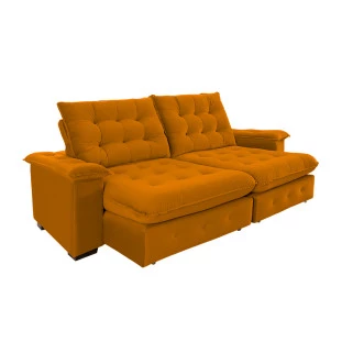 Sofá Coliseu 2,30m Retrátil e Reclinável Super Pillow - Terra